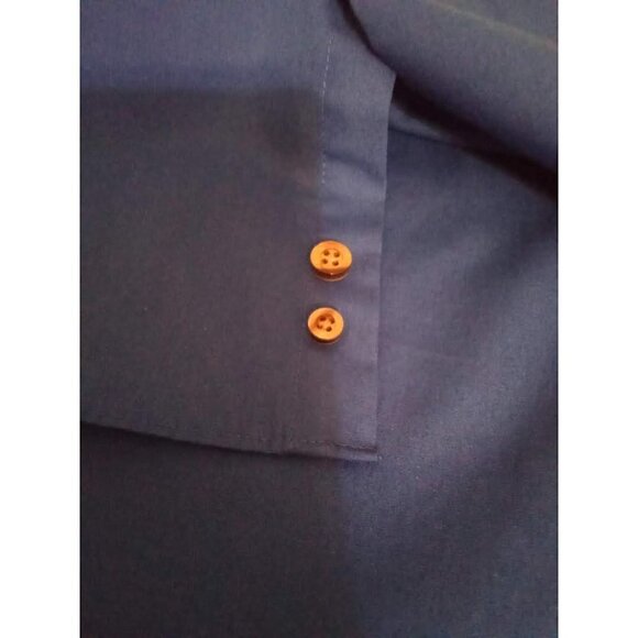 J. Ferrar Royal Blue Slim Fit Button Down Dress Shirt Sz L - Picture 7 of 8